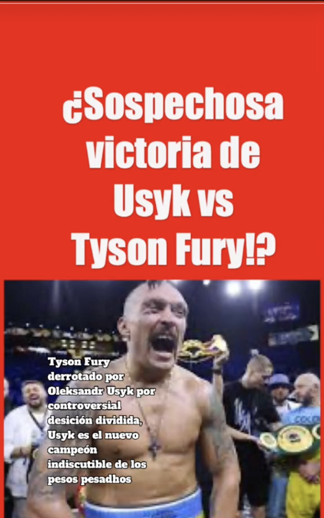 Usyk campeón indiscutible derrotando a Tyson Fury? 1